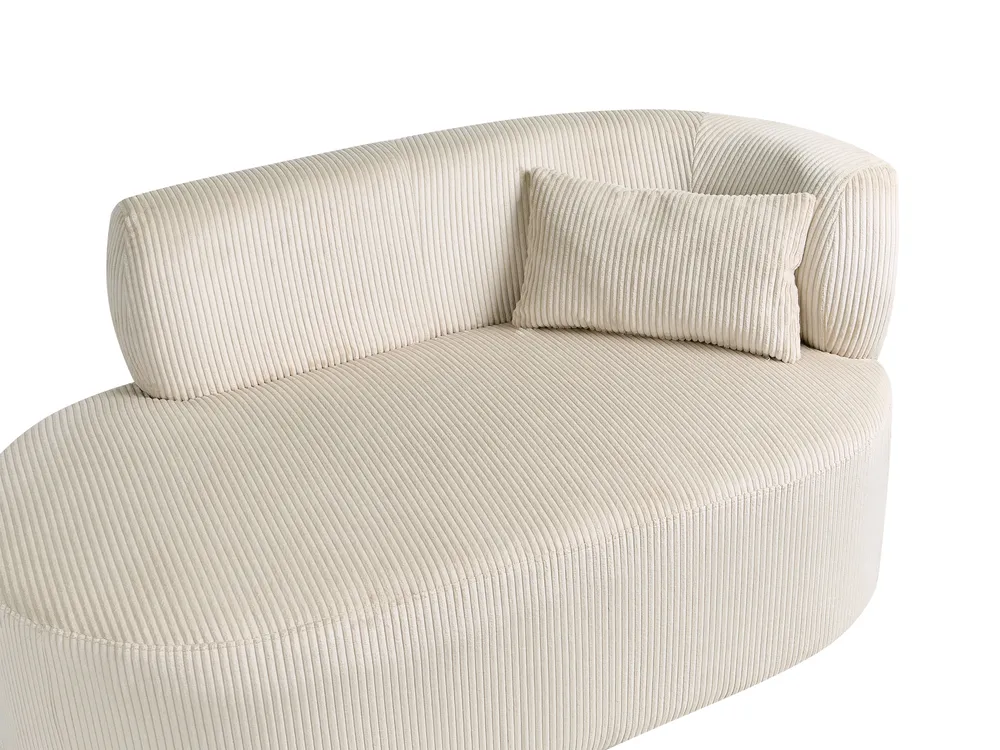 Right-Hand Chaise Longue VANVEY Corduroy Light Beige_1065771