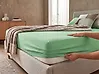 Fitted Sheet JANBU 200 x 200 cm Cotton Green