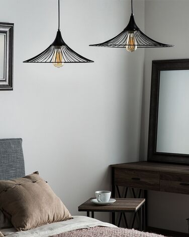 Metal Pendant Lamp Black MAZARO