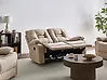 Manual Recliner Sofa 2 Seater BERGEN Fabric Beige