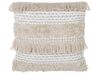 Coussin décoratif beige brodé 45 x 45 cm VILLUR_755276