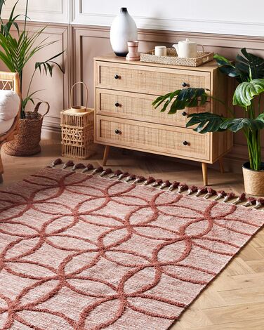 Cotton Area Rug 160 x 230 cm Red KIRSEHIR