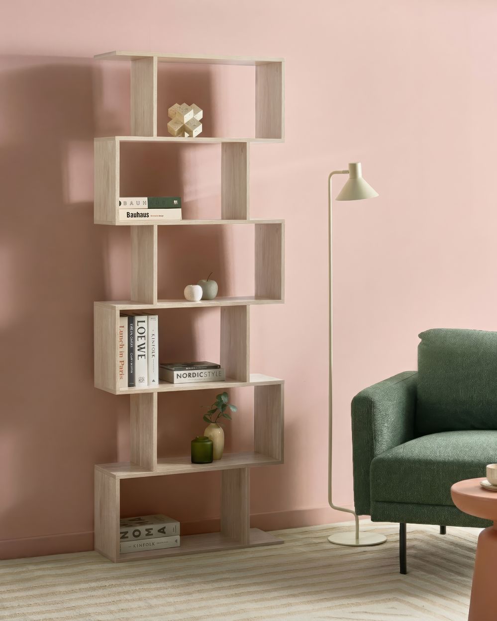 Bibliothèque 6 étagères VALDOSA 190 cm Marron clair