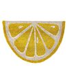 Felpudo de coco con forma de limón amarillo IJEN_904916