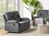 2 Seater Fabric Manual Recliner Sofa Grey BERGEN II_934021