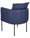 Fauteuil en lin synthétique bleu foncé MALMOS_931307