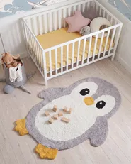 Tappeto per bambini WADDLES Grigio 100 x 120 cm Cotone_1108027
