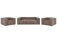 Living Room Set 5 Seater ANTOLA Boucle Taupe_1161695