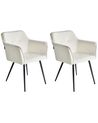 Set di 2 sedie da pranzo JASMIN Velluto Beige chiaro
