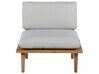 Lounge Set Akazienholz hellbraun 2-Sitzer modular Auflagen hellgrau FRASCATI_718956