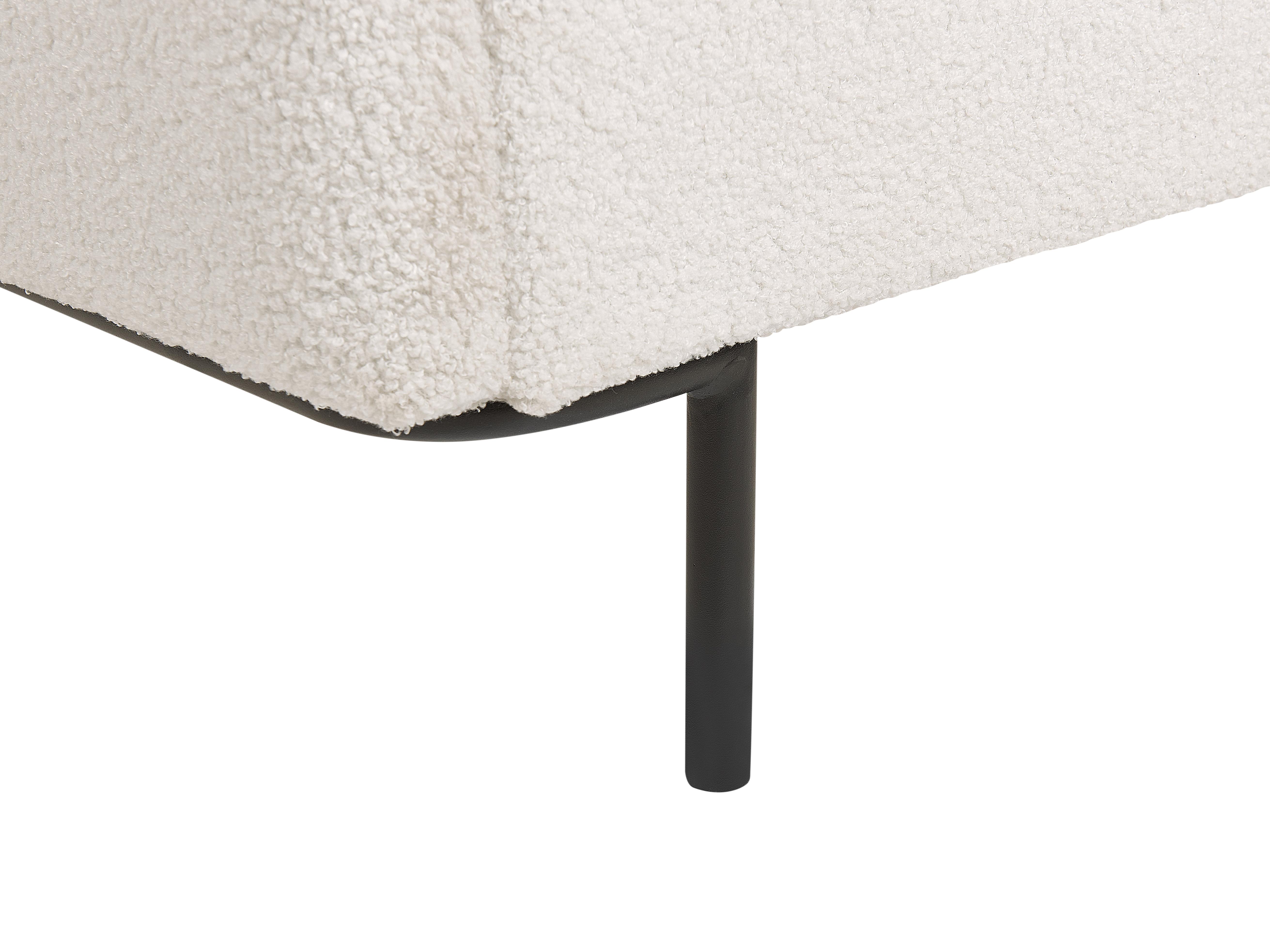 Bett mit Lattenrost Bouclé CORIO 160 x 200 cm Cremeweiß_903258