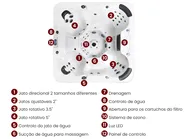 Banheira de hidromassagem com LED para exterior VILLARRICA Branco_968311