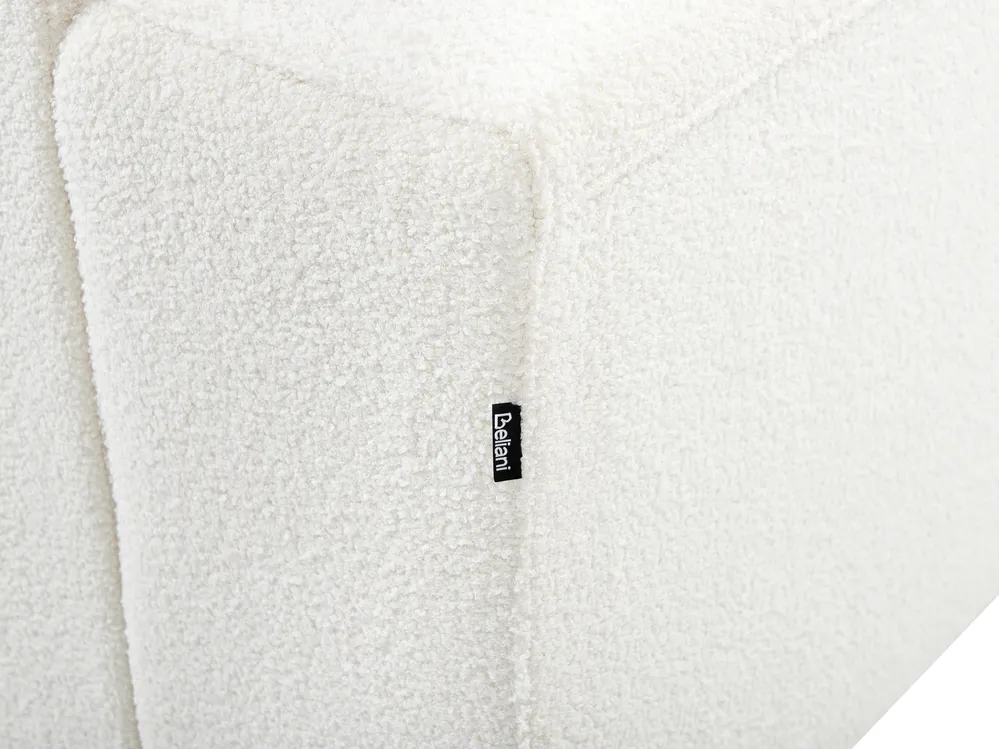 Corner Sofa 4 Seater LUNGO Boucle White Right Hand_962424