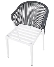 Set of 2 Garden Chairs with Cushions PARANEA Metal Grey_1179636