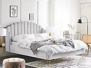 Letto Velluto AMBILLOU 160 x 200 cm Grigio chiaro_1182471