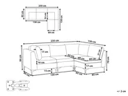 Modular Corner Sofa 4 Seater EVJA Velvet Grey Left Hand_817798