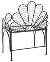 Metalowe krzesło ogrodowe czarne LIGURIA_856160