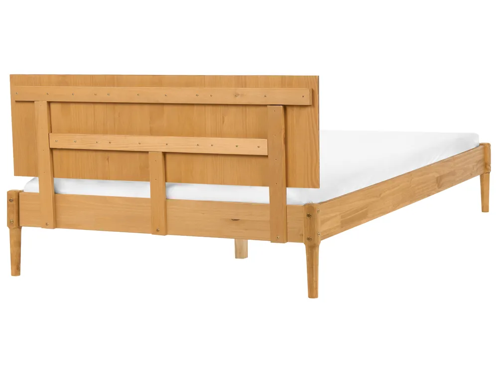 Bett mit Lattenrost Kiefernholz AMBAZAC 140 x 200 cm Hellbraun_1118615