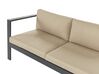 Loungeset 5-zits aluminium zwart/zandbeige MESSINA_932159