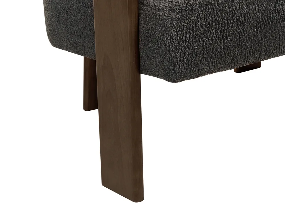 Set da salotto ILBRO Bouclé Nero/Marrone scuro_985039