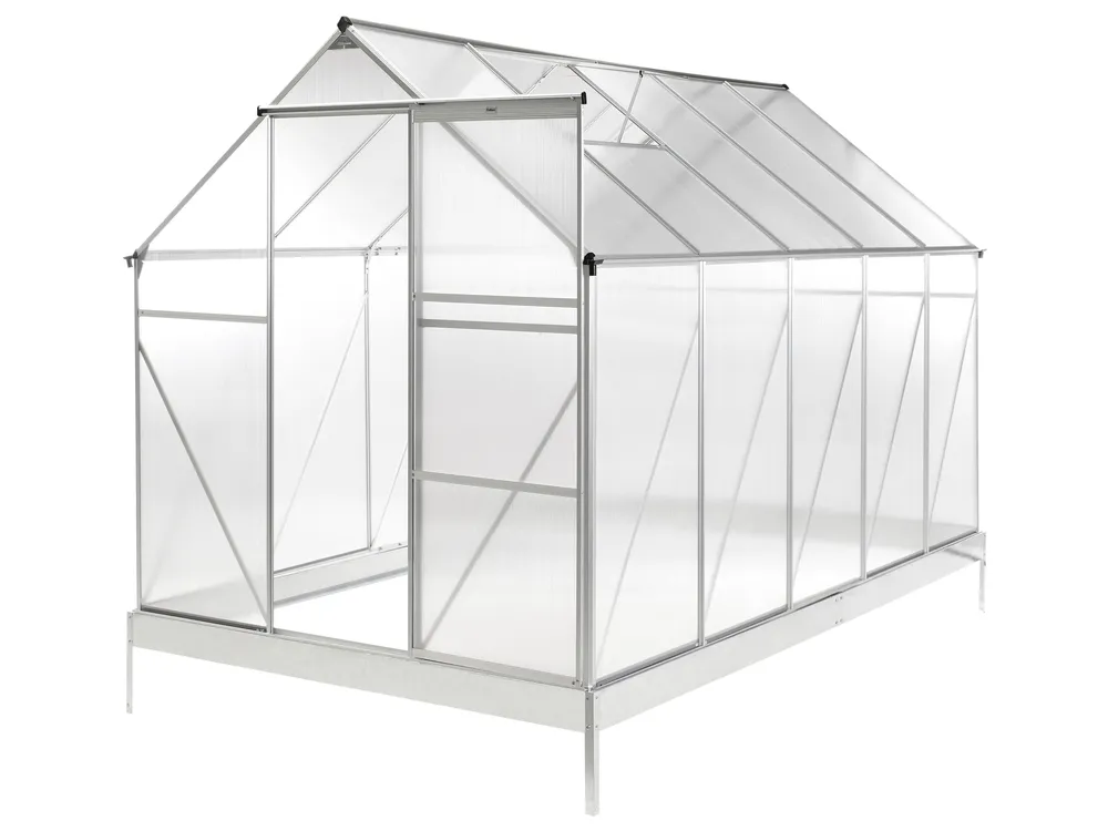 Garden Greenhouse APULIA 190 cm 315 cm Silver_1005315