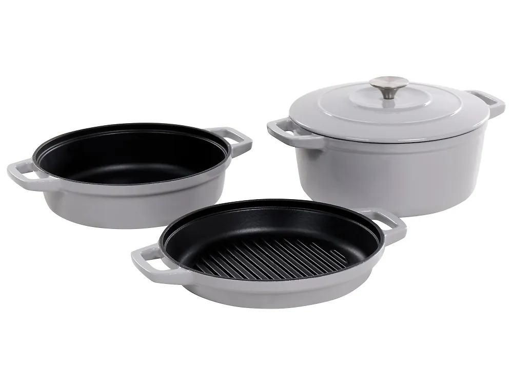 4 Piece Cast Iron Set CASTLINA Light Grey