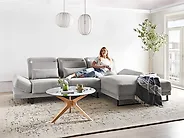 Corner Sofa IKAST Fabric Light Grey Left Hand_1176508