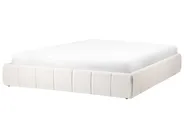 Ottoman Bed without Headboard GENAS Boucle Off-White 180 x 200 cm (EU Super King)_1070322