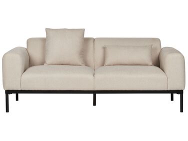 2 personers sofa beige imiteret hør KALMAR