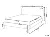 Cama de casal em veludo laranja 160 x 200 cm FLAYAT_834276