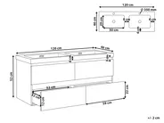 Wall Mounted Double Basin Vanity Unit VIEDMA Taupe_1004997