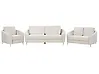 Living Room Set 6 Seater TROSA Fabric Light Beige