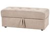 3-Sitzer Schlafsofa taupe mit Stauraum Ottomane FALSTER_935849