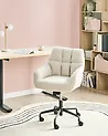 Desk Chair PALMDALE Velvet Light Beige
