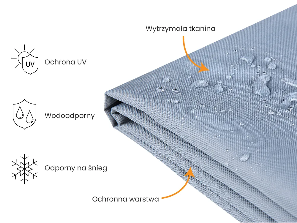 Pokrowiec przeciwdeszczowy CHUVA 210 cm 45 cm 45 cm Szary_929787