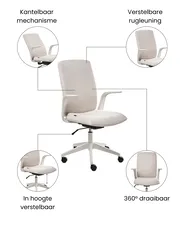 Bureaustoel CAPTAIN Stof Beige_1073360