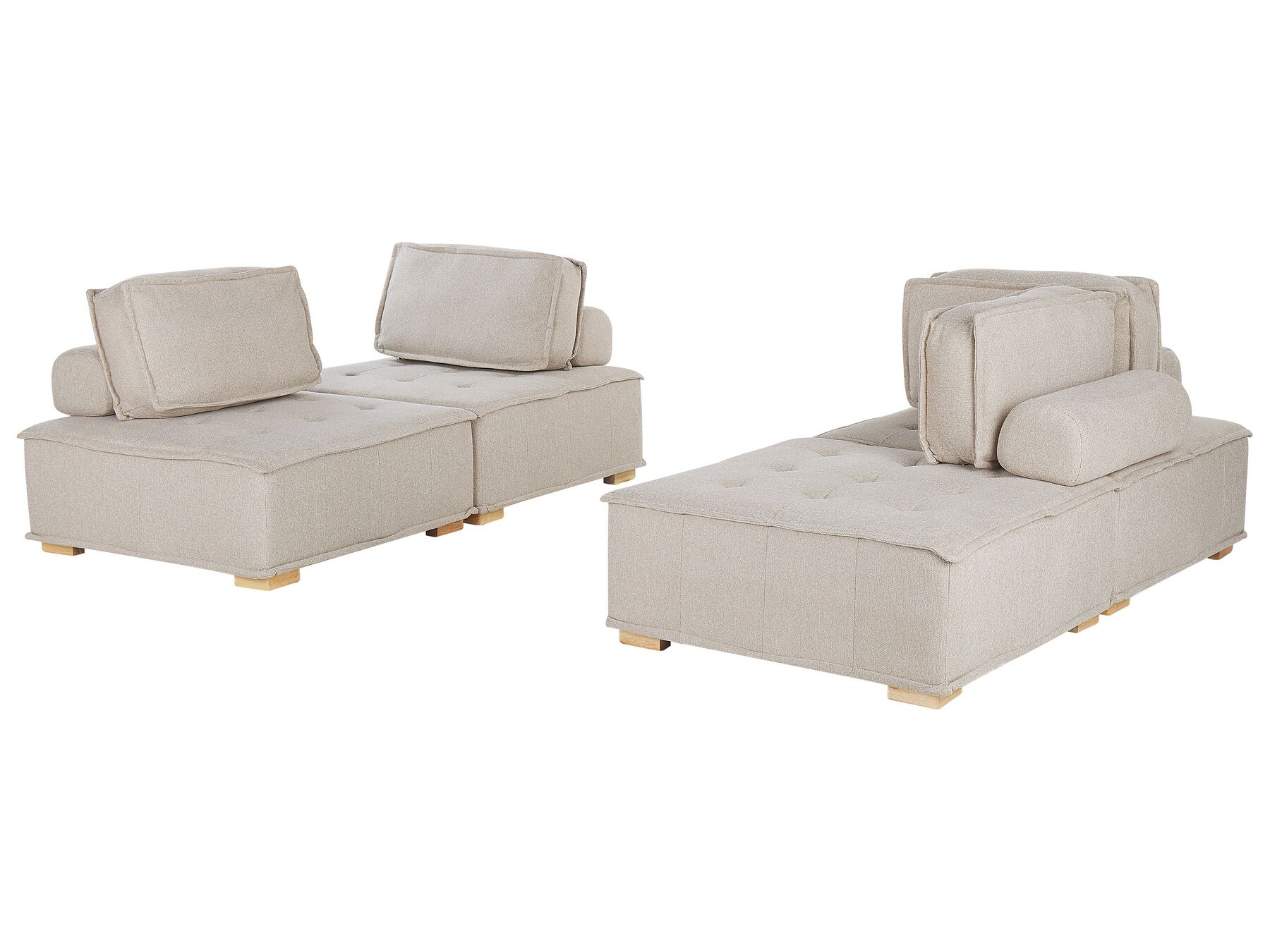 Ensemble canapés modulables 4 places beige TIBRO_825919