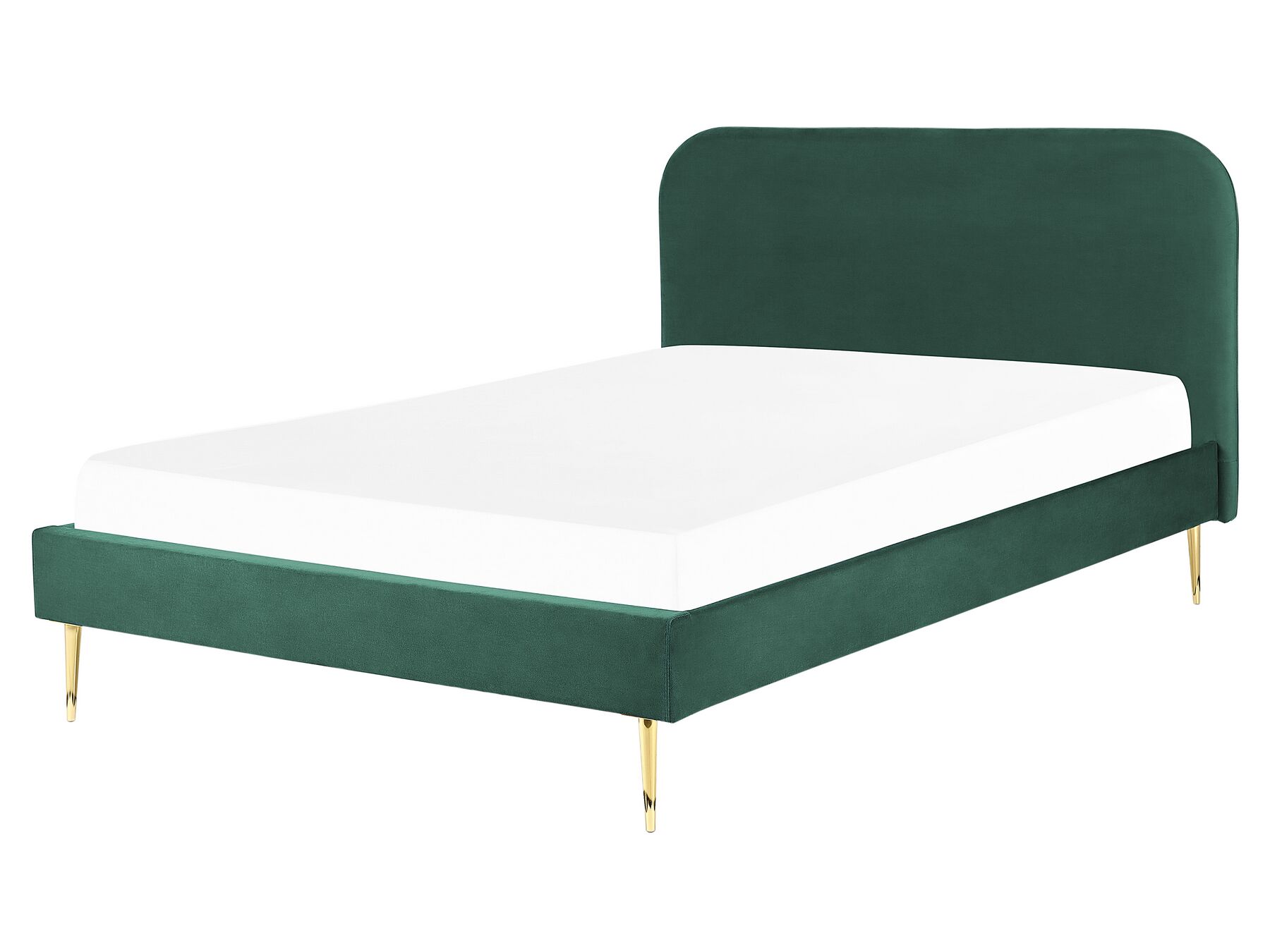Zamatová posteľ 160 x 200 cm zelená FLAYAT_834098