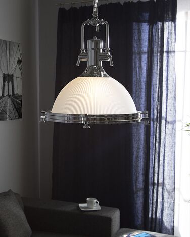 Metal Pendant Lamp White EBRON