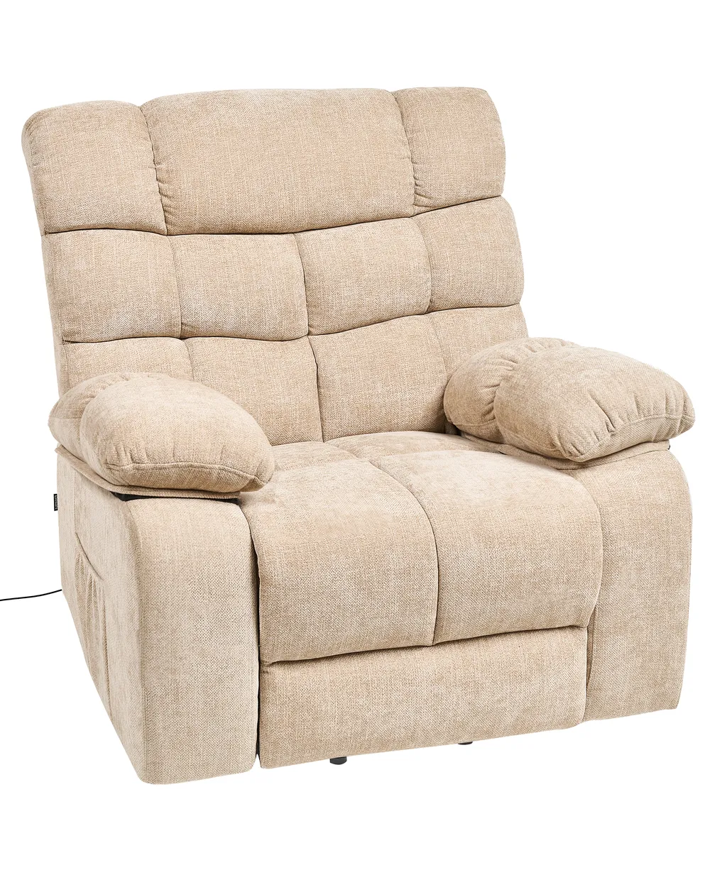Electric Recliner Chair ARES With Footrest Fabric Beige