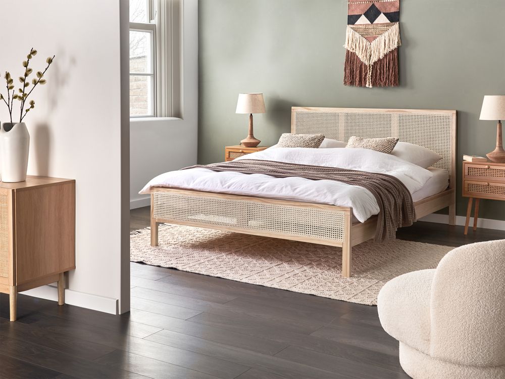 Letto Legno di pino SALERNAS 160 x 200 cm Marrone chiaro