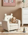 Kids Armchair Hippo MARIBO Fabric Off-White