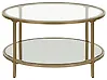 Mesa de centro BIRNEY Vidrio templado Dorado