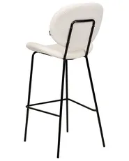 Set di 2 sedie alte LUANA Bouclé Bianco_886378
