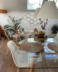 Dining Table HUDSON Transparent 180 cm 90 cm Tempered Glass_977335