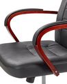 Leather Heated Massage Chair Black DIAMOND_214025