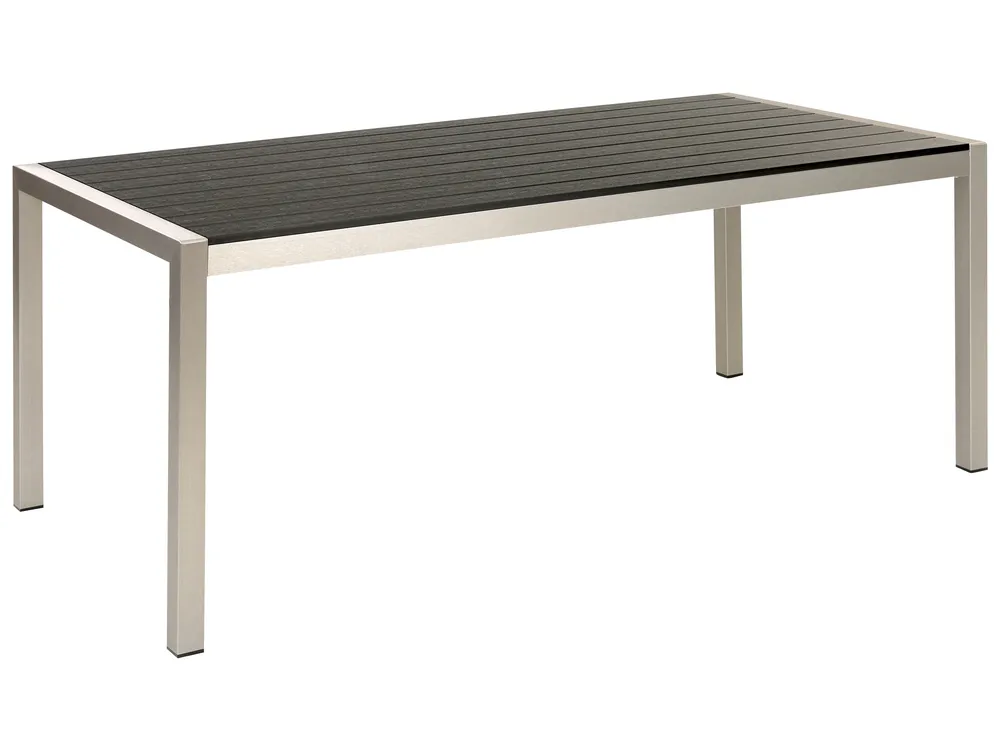 Set da pranzo da giardino 6 posti VERNIO Nero/Argento_862871