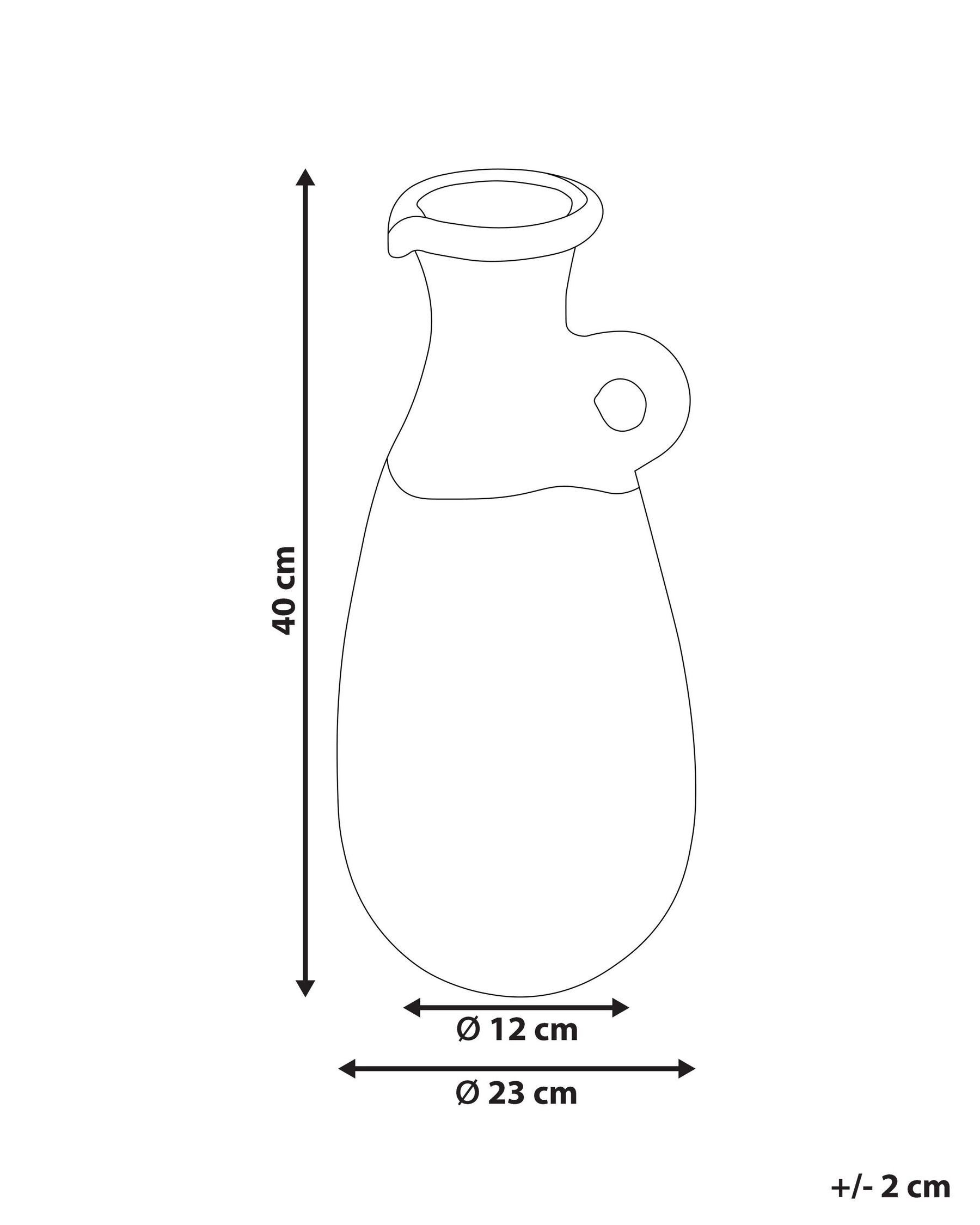 Wazon dekoracyjny VELIA 40 cm Ceramika Niebieski_850828