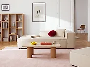 Chaise longue APRICA Lino sintetico Beige_1175015
