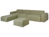 Lounge Set olivgrün 7-Sitzer modular mit 2 Ottomanen BATTIFOLLO_933602